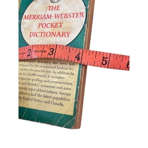1958 The Mirriam Webster Pocket Dictionary English Language Paperback Book - Picture 11 of 13